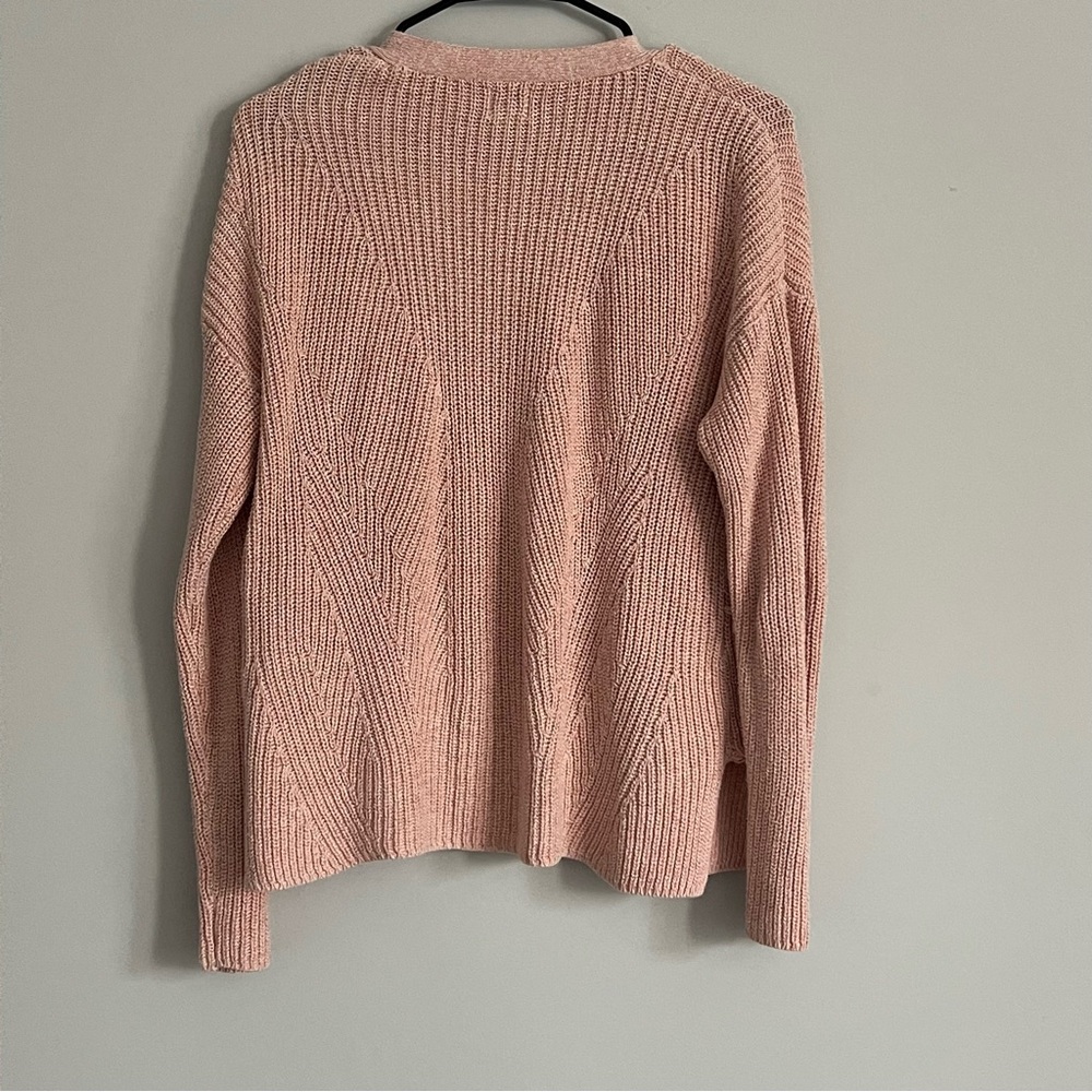 A New Day Soft Pink Knit Long Sleeve Open Front Cardigan - Picture 3 of 5